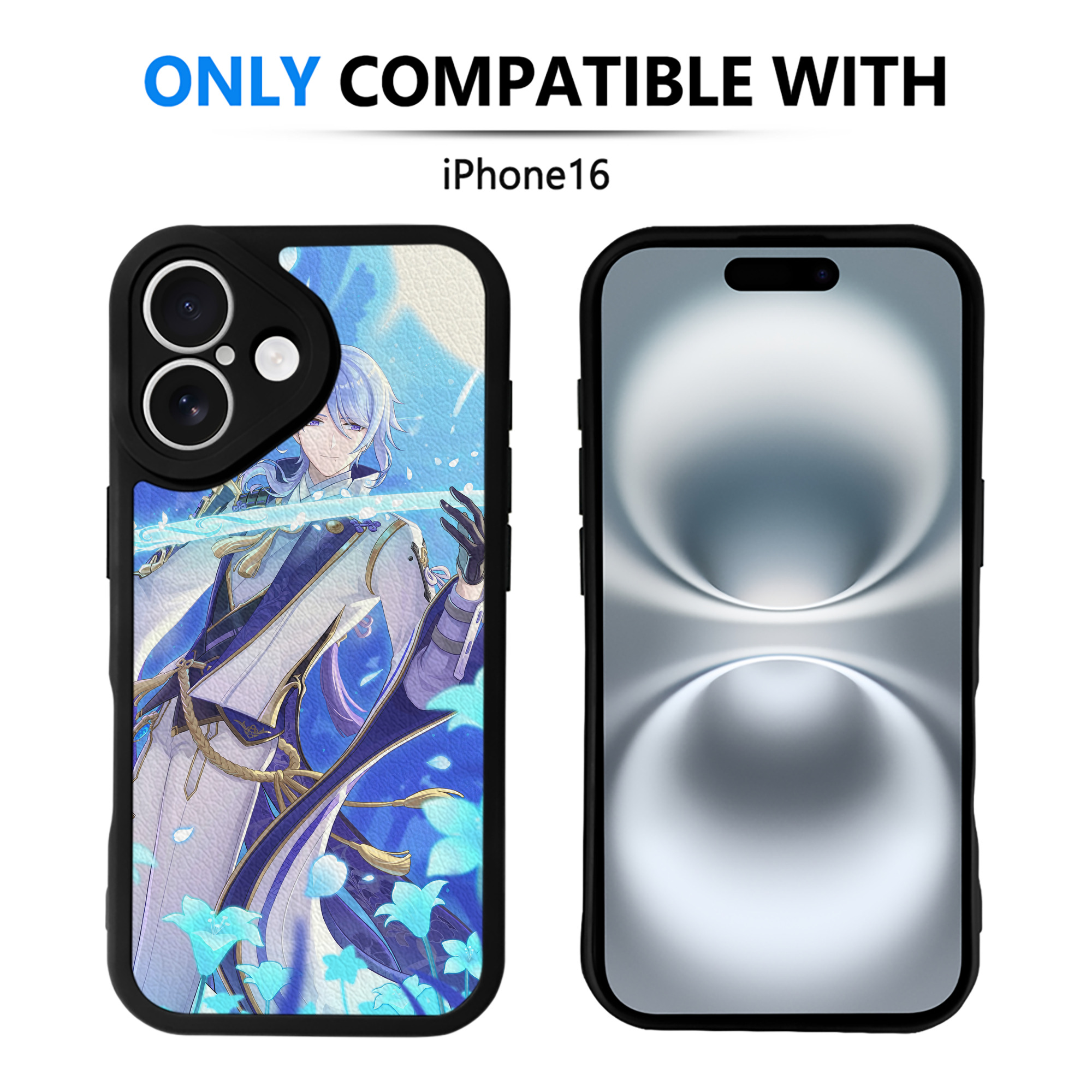 げんし神 genshin 【iPhone 16シリーズ対応】シリコンスマホケース（レザー調） 材質：シリコン